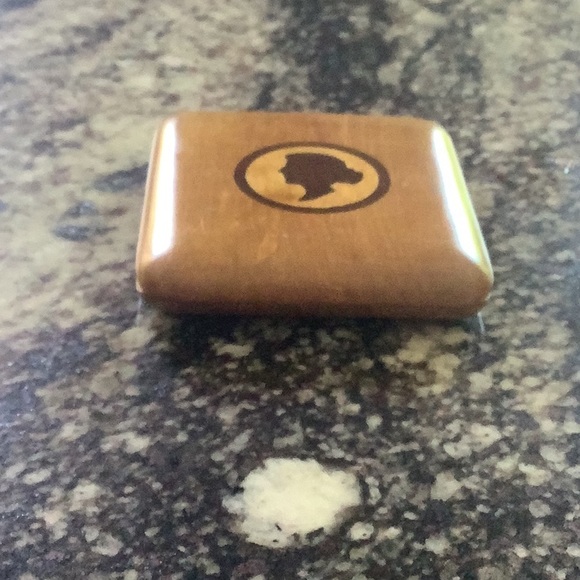 Vintage small hinged box, wood inlay, made in Germany - Picture 2 of 13